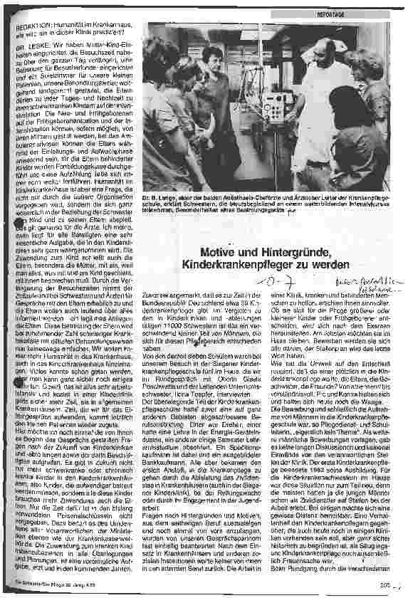 Vorschauseite 1: Motive und Hintergründe Kinderkrankenpfleger zu werden
