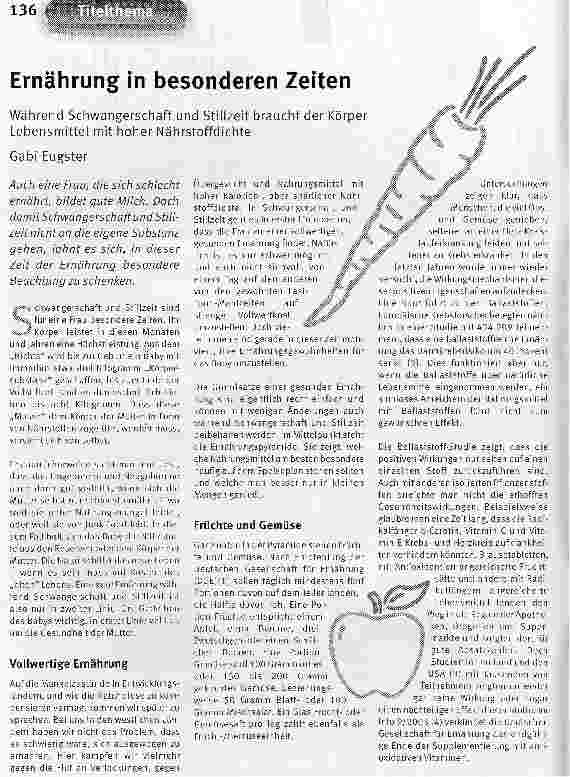 Vorschauseite 1: Ernährung in besonderen Zeiten
