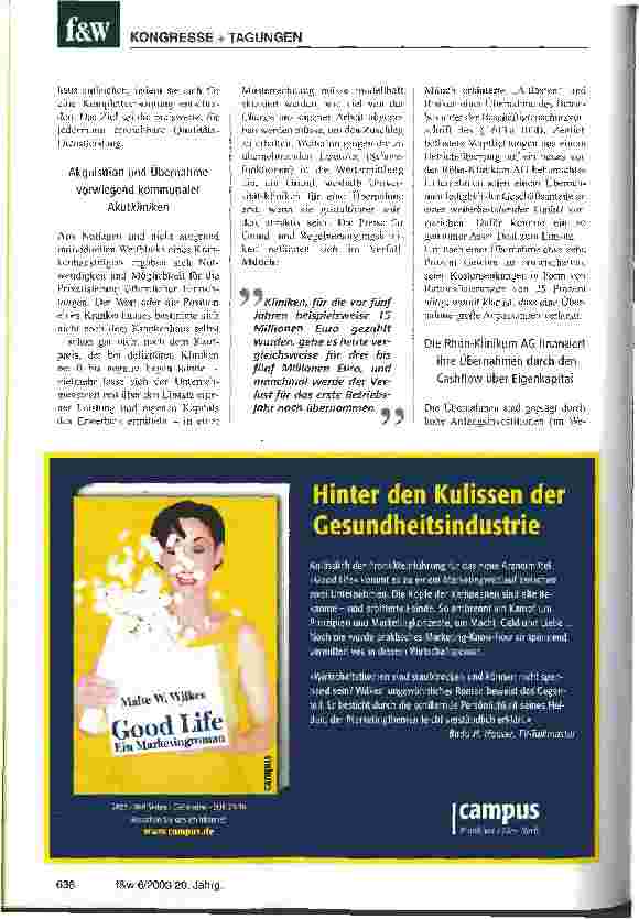 Vorschauseite 2: Privatisierung von Krankenhäusern: Erst die Veränderung schafft neuen Unternehmenswert Eugen Münch vor dem B. Braun Arbeitskreis Krankenhausökonomie