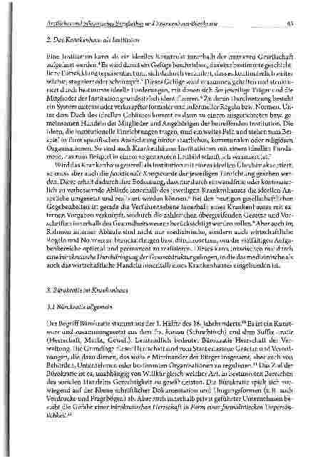 Vorschauseite 3: Ärztliches und pflegerisches Berufsethos und Krankenhaus-Bürokratie