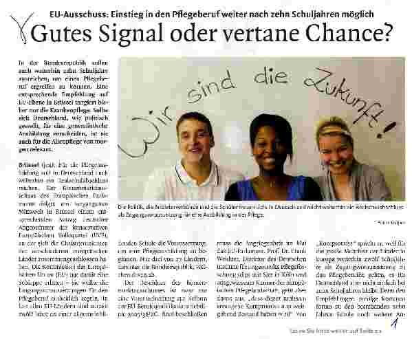 Vorschauseite 1: Gutes Signal oder vertane Chance?