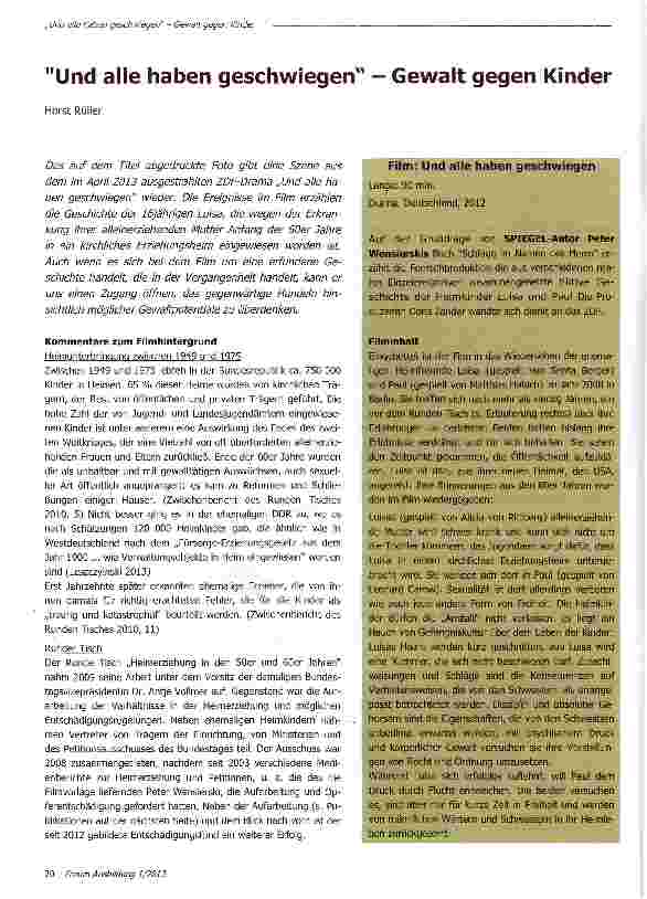 Vorschauseite 1: Und alle haben geschwiegen - Gewalt gegen Kinder
