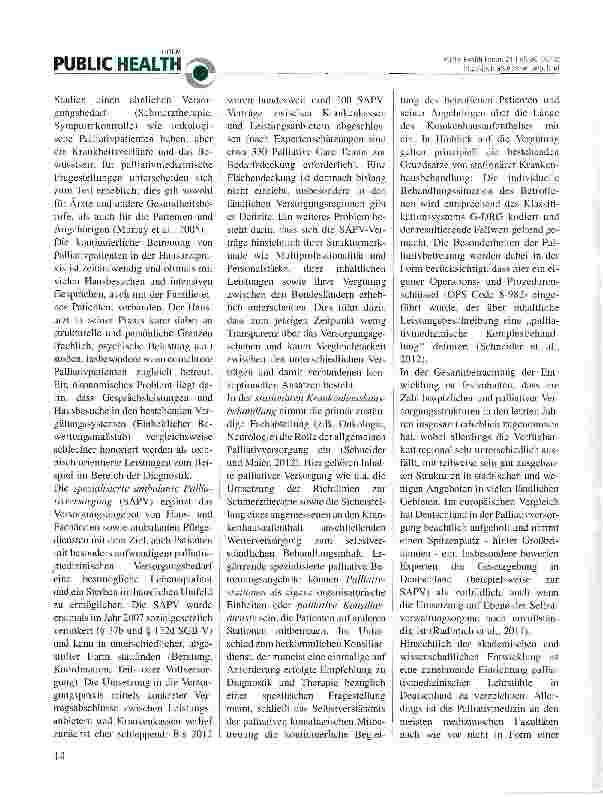 Vorschauseite 2: Palliativversorgung - Konzepte und Strukturen