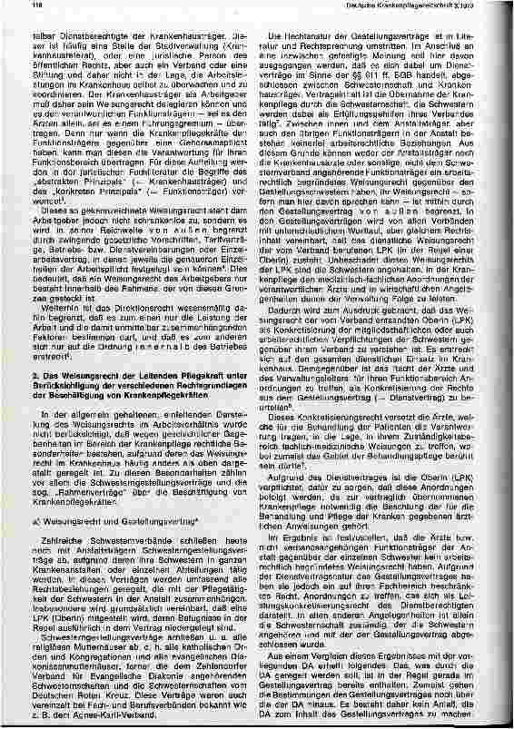 Vorschauseite 2: Fragen des Rechtsstellung des leitenden Pflegekraft bei einer Reform der Innerbetrieblichen Organisation des Krankenhauses