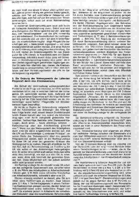 Vorschauseite 5: Fragen des Rechtsstellung des leitenden Pflegekraft bei einer Reform der Innerbetrieblichen Organisation des Krankenhauses