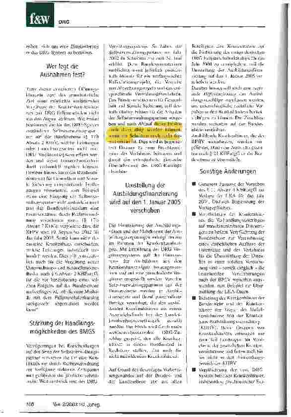 Vorschauseite 3: Das FPÄndG beschleunigt die Einführung des Preissystems und erweitert Öffnungsklauseln