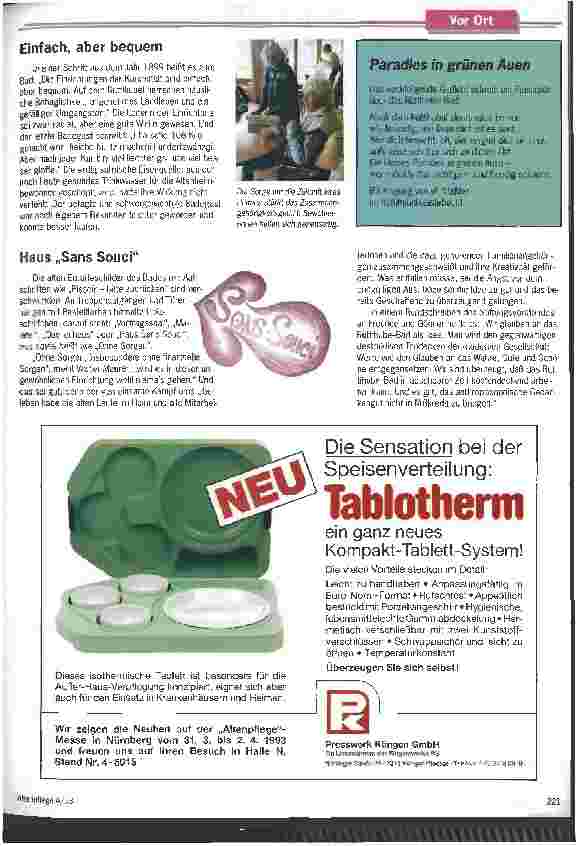 Vorschauseite 4: Der Pleitegeier über dem Rüttihubel Geldsorgen gefährden ein ungewöhnliches Modell des Zusammenlebens von Jung und Alt in der Schweiz