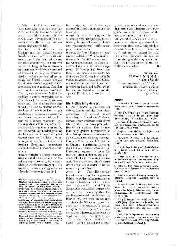 Vorschauseite 2: Frauen und Gesundheit