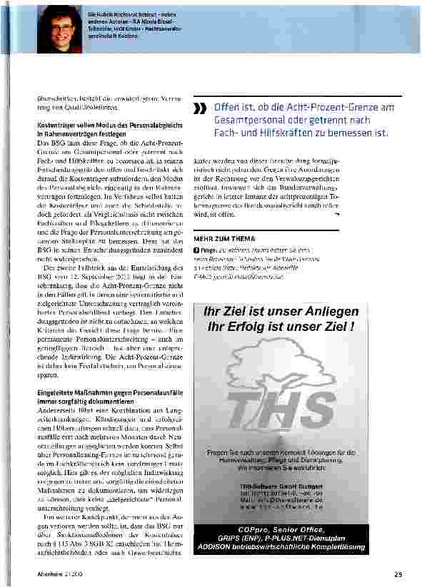 Vorschauseite 2: Personalabgleich: BSC zeigt neue Grenzen auf
