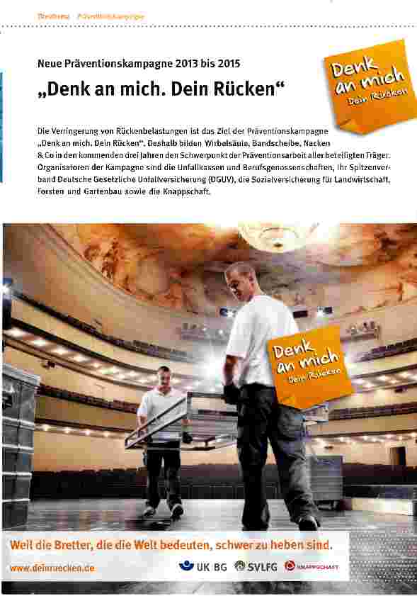 Vorschauseite 1: Denk an mich. Dein Rücken