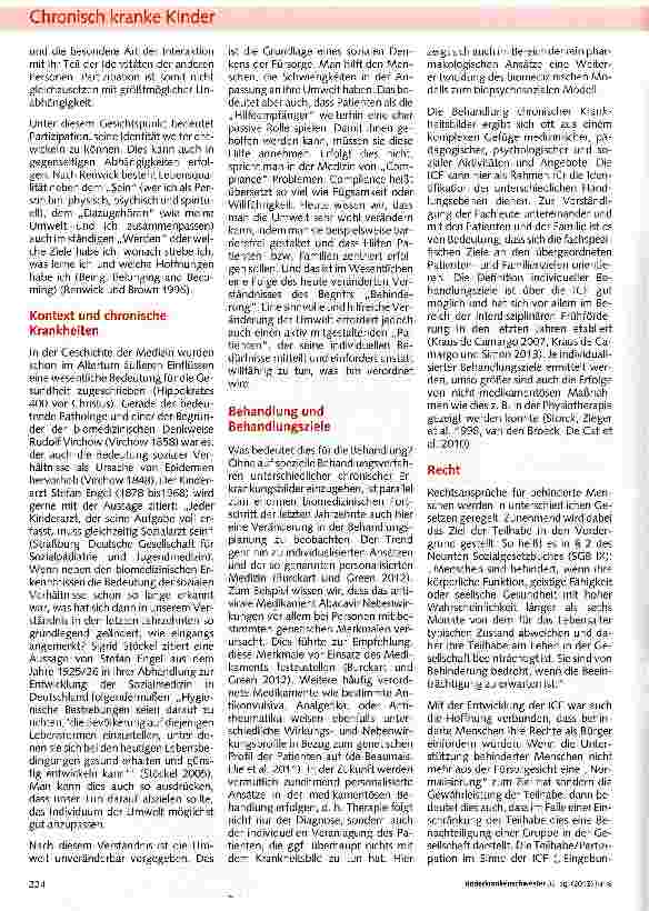 Vorschauseite 4: Chronische Erkrankungen im Kindesalter: Diagnose - Behinderung - Identität
