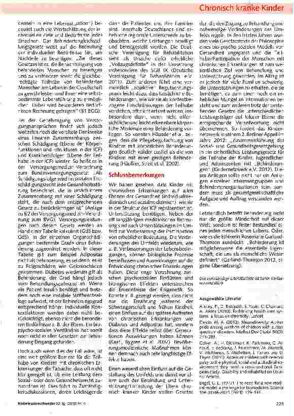 Vorschauseite 5: Chronische Erkrankungen im Kindesalter: Diagnose - Behinderung - Identität