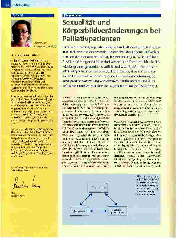 Vorschauseite 1: Sexualität und Körperbildveränderungen bei Palliativpatienten