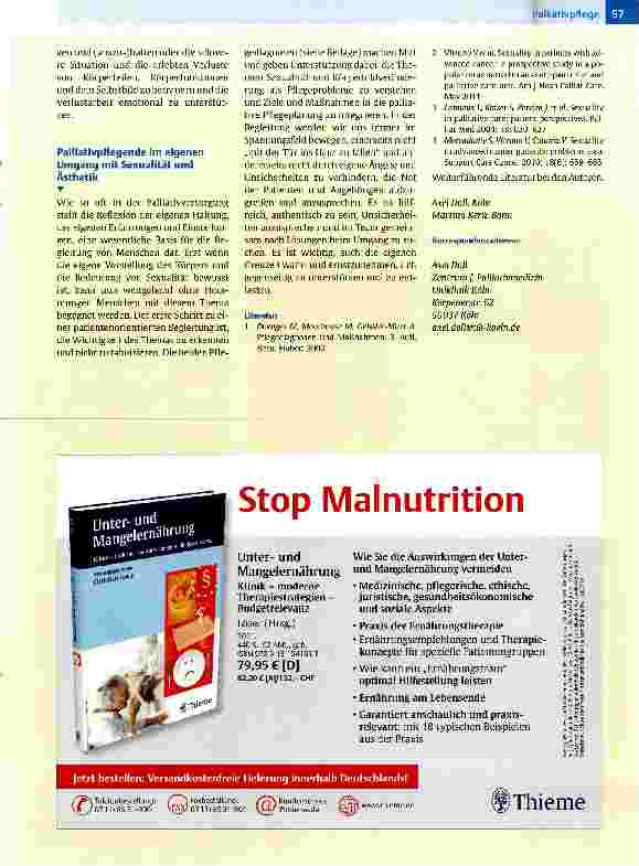 Vorschauseite 4: Sexualität und Körperbildveränderungen bei Palliativpatienten