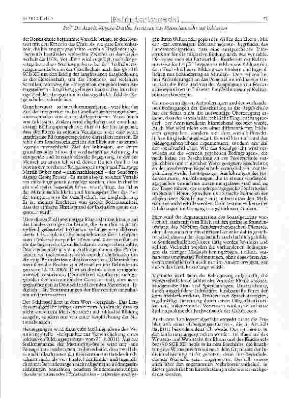 Vorschauseite 3: Streit um das Menschenrecht auf Inklusion - Sozialrecht und Schulrecht im Disput