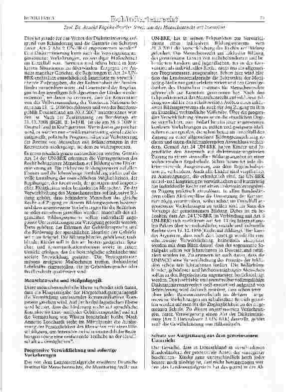 Vorschauseite 5: Streit um das Menschenrecht auf Inklusion - Sozialrecht und Schulrecht im Disput