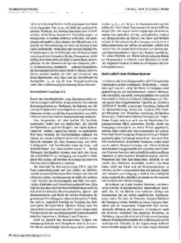 Vorschauseite 6: Biosensorische Bewegungserfassung beim Parkinson-Syndrom