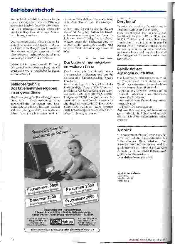 Vorschauseite 5: Betriebswirtschaftliche Auswertung unterstützt das unternehmerische Handeln Teil 1