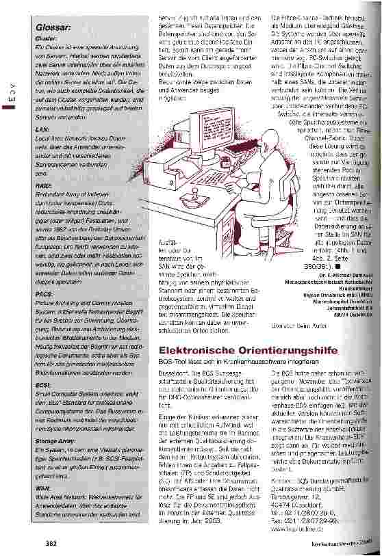 Vorschauseite 4: Patientendaten ohne Auszeit Moderne Speichertechnologie als kritischer Erfolgsfaktor der Krankenhaus-IT