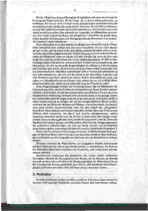 Vorschauseite 2: Altenpflege und der Rest des Lebens Was Pflegenotstand mit der alltäglichen Lebensführung zu tun hat