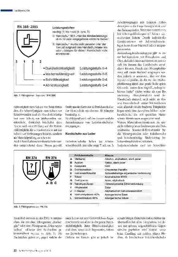 Vorschauseite 2: Handschuhe zum Schutz vor mechanischen Gefährdungen