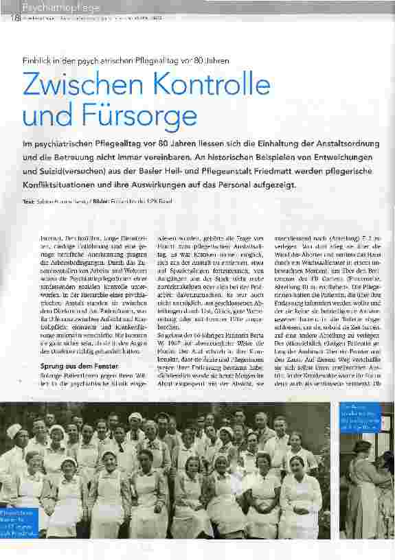 Vorschauseite 1: Zwischen Kontrolle und Fürsorge
