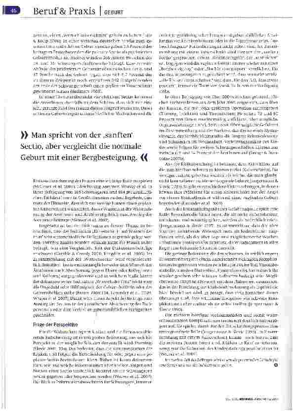 Vorschauseite 4: Geburtsmodus Sectio | Teil 1 Gute Gründe?