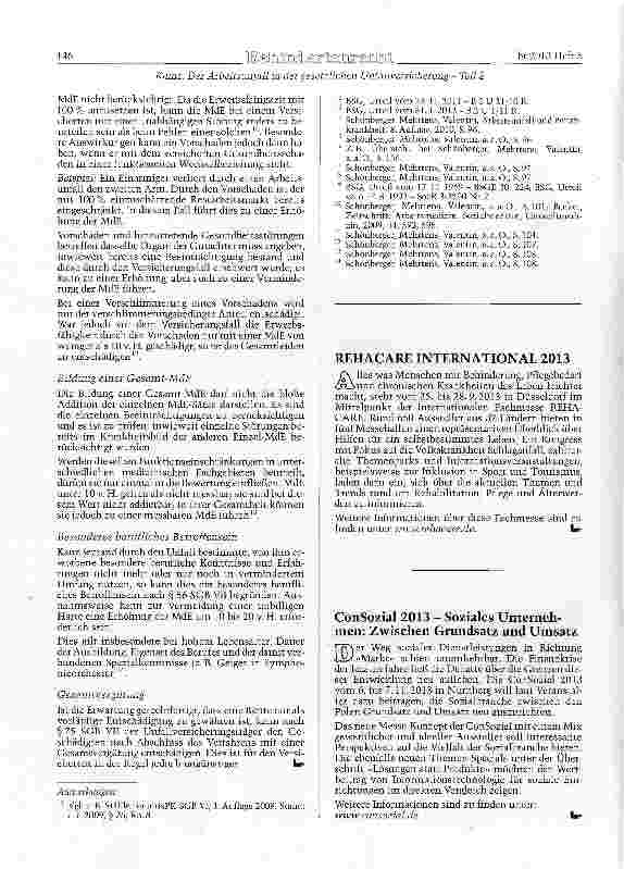 Vorschauseite 3: Der Arbeitsunfall in der gesetzlichen Unfallversicherung - Teil 2: Verletztenrente und Minderung der Erwerbsfähigkeit