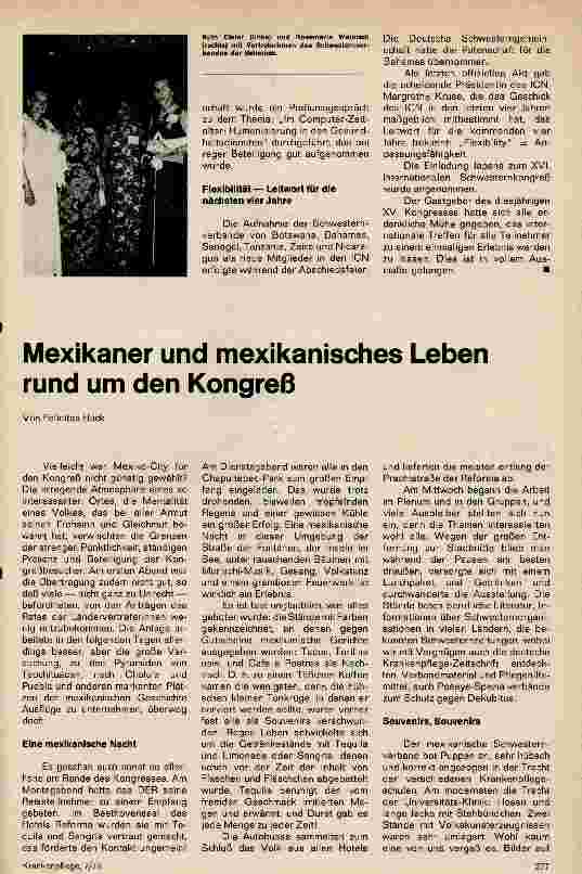 Vorschauseite 2: Der Weltbund der Krankenschwestern und Krankenpfleger tagte in Mexiko