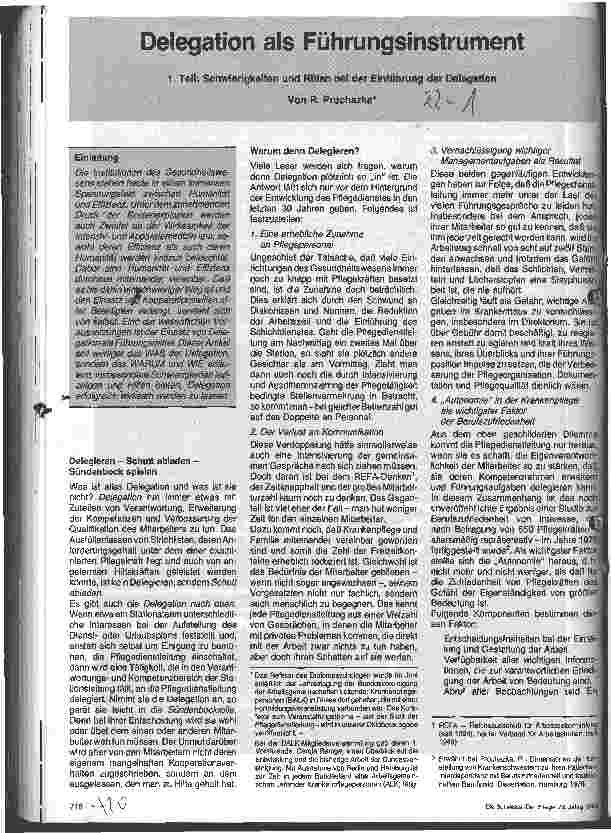 Vorschauseite 1: Delegation als Führungsinstrument