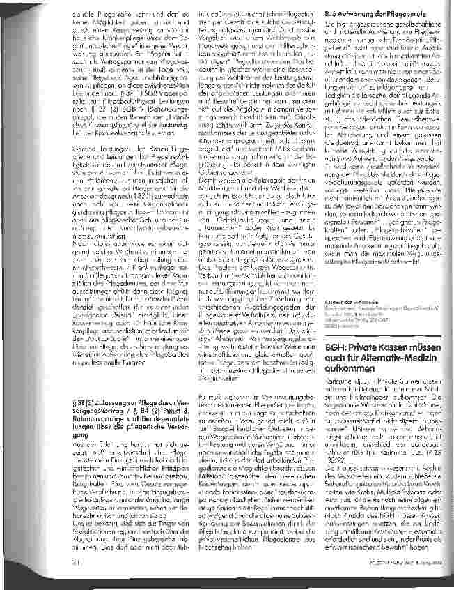 Vorschauseite 5: Entwurf zur Pflegeversicherung in der Kritik Vom Berufsverband Hauskrankenpflege in Deutschland e.V.