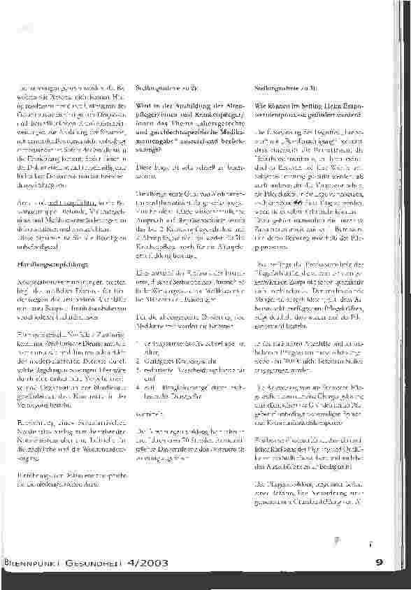 Vorschauseite 4: Enquete-Kommission Zukunft einer frauengerechten Gesundheitsversorgung in NRW
