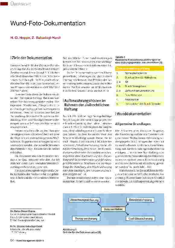Vorschauseite 1: Wund-Foto-Dokumentation