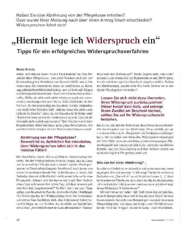 Vorschauseite 1: „Hiermit lege ich Widerspruch ein