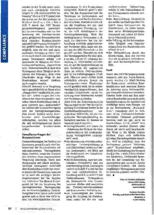 Vorschauseite 2: Ein Honorar ist keine Fangprämie!