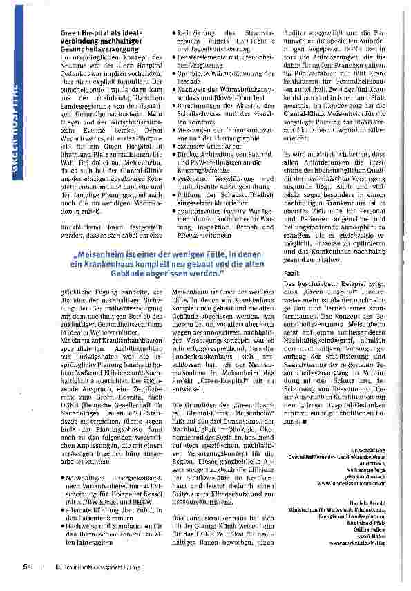 Vorschauseite 4: Green Hospital Meisenheim