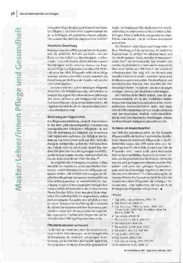 Vorschauseite 3: Politik in der Pflege