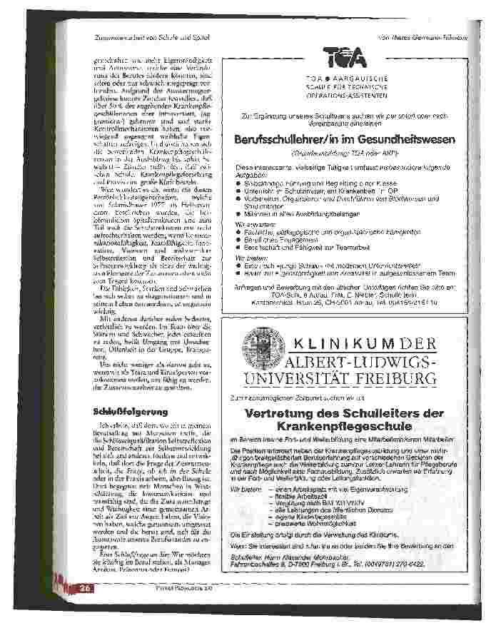 Vorschauseite 4: Zusammenarbeit von Schule und Spital aus der Sicht einer Schulleiterin