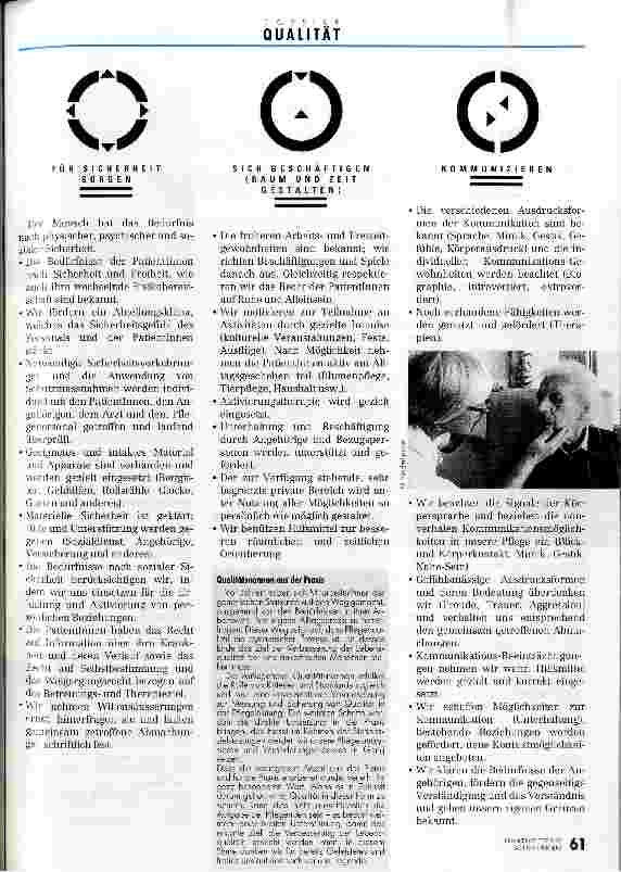 Vorschauseite 4: Qualitätsnormen für die Geriatriepflege Eine Studie aus dem Kantonsspital Basel