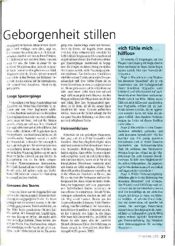 Vorschauseite 2: Die emotionale Unruhe mit Geborgenheit stillen