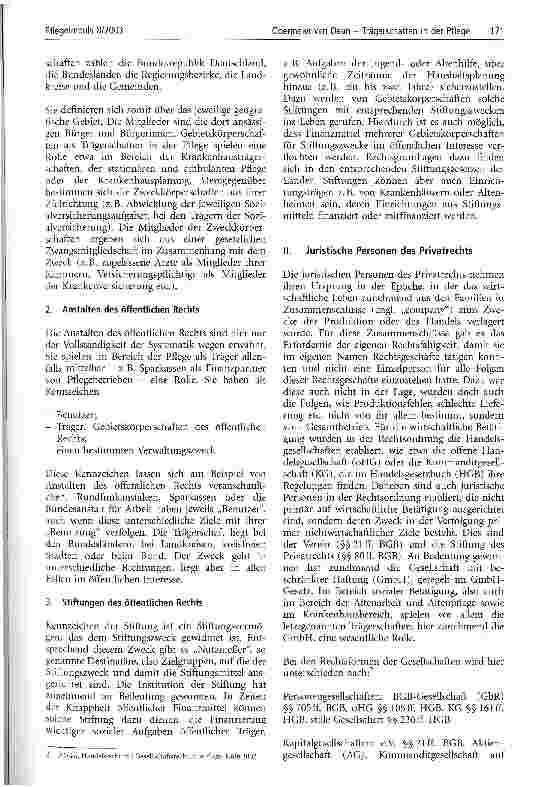 Vorschauseite 2: Trägerschaft in der Pflege Rechtliche Übersicht und Zusammenschau als Handlungsgrundlage für das Pflegemanagement