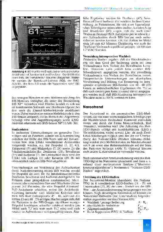Vorschauseite 4: Das interpretierte EEG als Überwachungsverfahren in der Anästhesiologie
