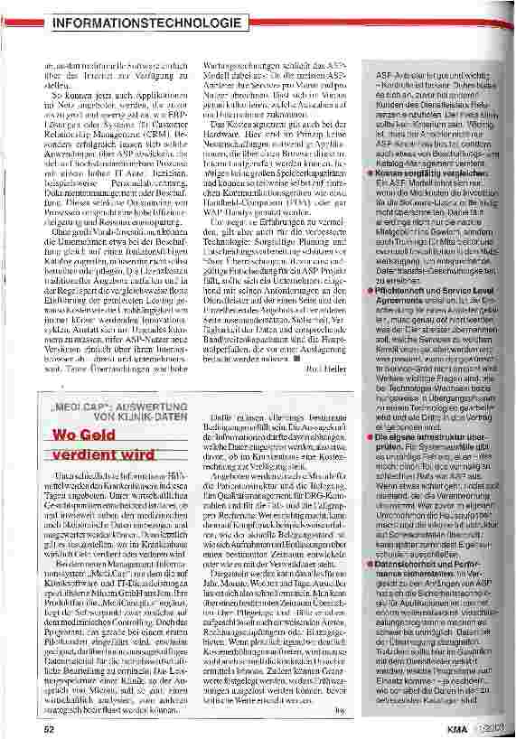 Vorschauseite 2: Vom Traum zum Alptraum zur Realität Application Service Providing - Zweiter Anlauf