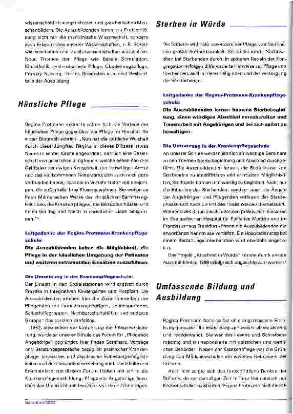 Vorschauseite 3: Alte Leitlinien, neu entdeckt Wie eine Krankenpflegeschule traditionelle Leitlinien im Heute neu verortet und anwendet