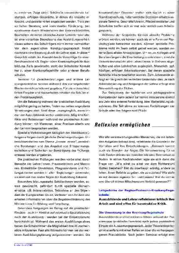 Vorschauseite 5: Alte Leitlinien, neu entdeckt Wie eine Krankenpflegeschule traditionelle Leitlinien im Heute neu verortet und anwendet