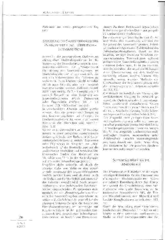 Vorschauseite 3: Perioperative Optimierung aus der Sicht des Anästhesisten - was soll optimiert werden?
