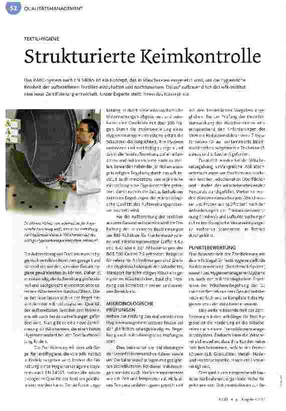 Vorschauseite 1: Strukturierte Keimkontrolle