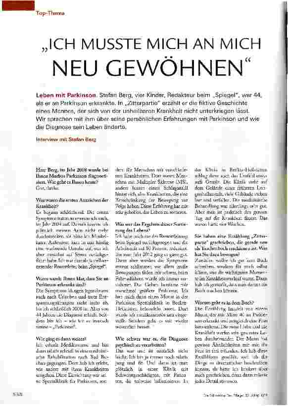 Vorschauseite 1: ICH MUSSTE MICH AN MICH NEU GEWÖHNEN