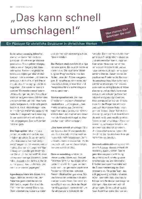 Vorschauseite 1: „Das kann schnell umschlagen!