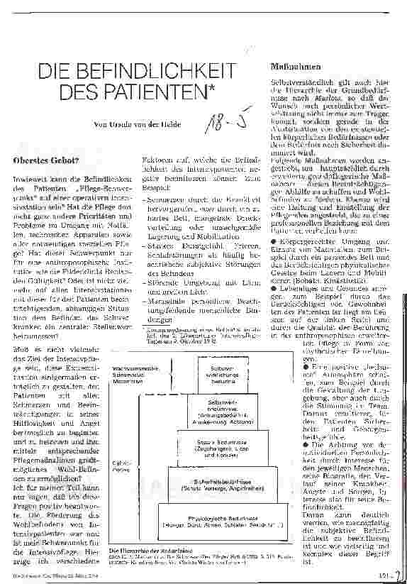 Vorschauseite 1: Die Befindlichkeit des Patienten